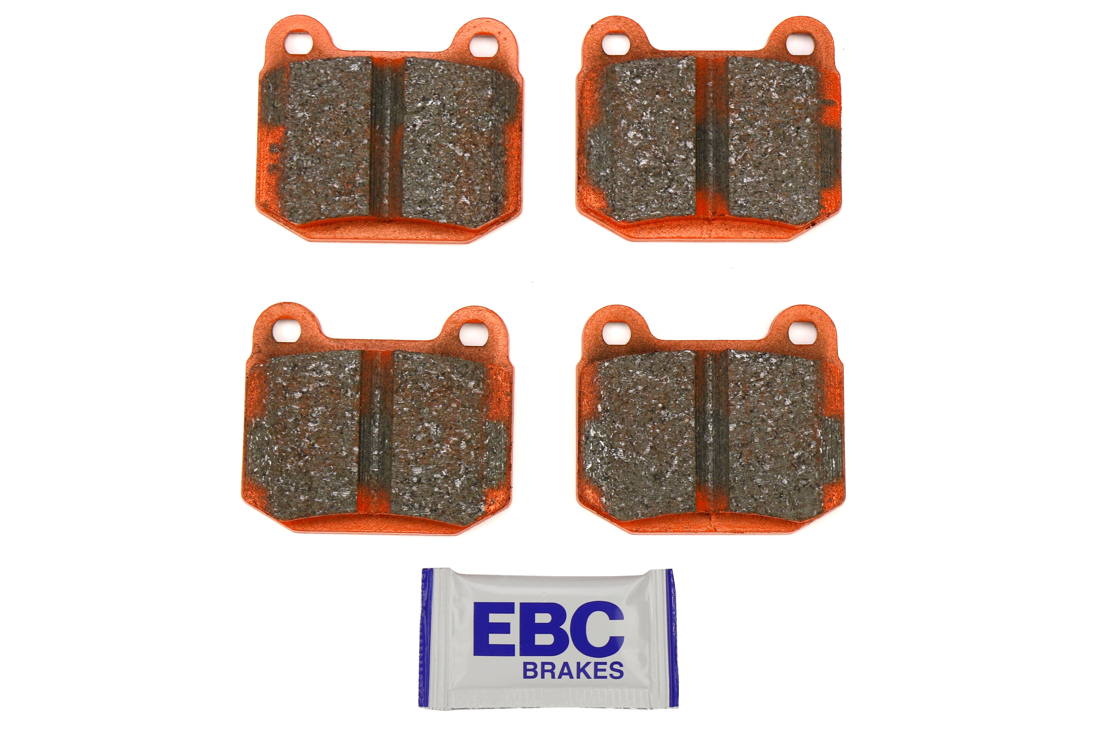EBC Brakes Orangestuff Race Rear Brake Pads - 2004-2017 Subaru STI / Mitsubishi Evo / OEM Brembo Applications